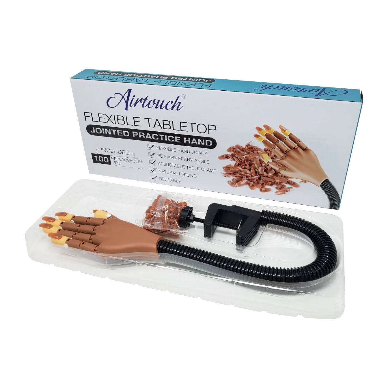 Air touch Flexible Tabletop Jointed Practice Hand