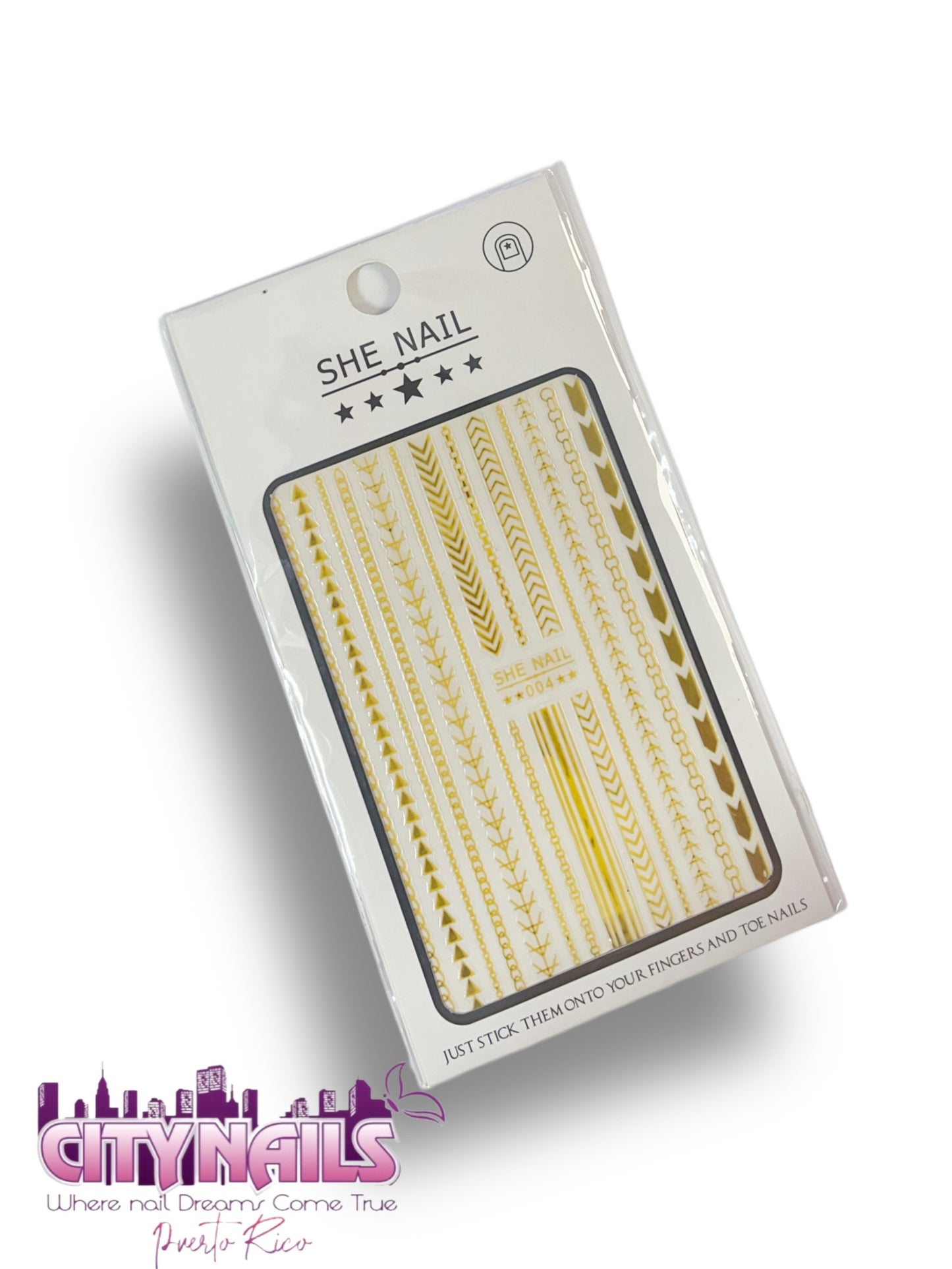 Gold Line Art Stickers