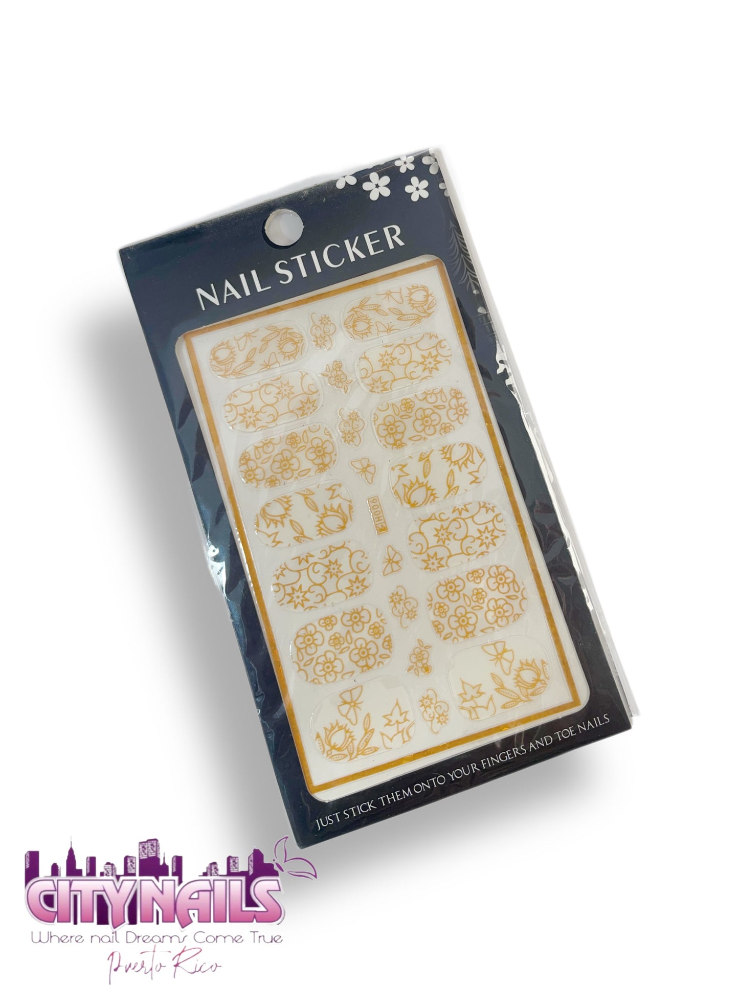 Nail Stickers: Orange Flowers Ver.2