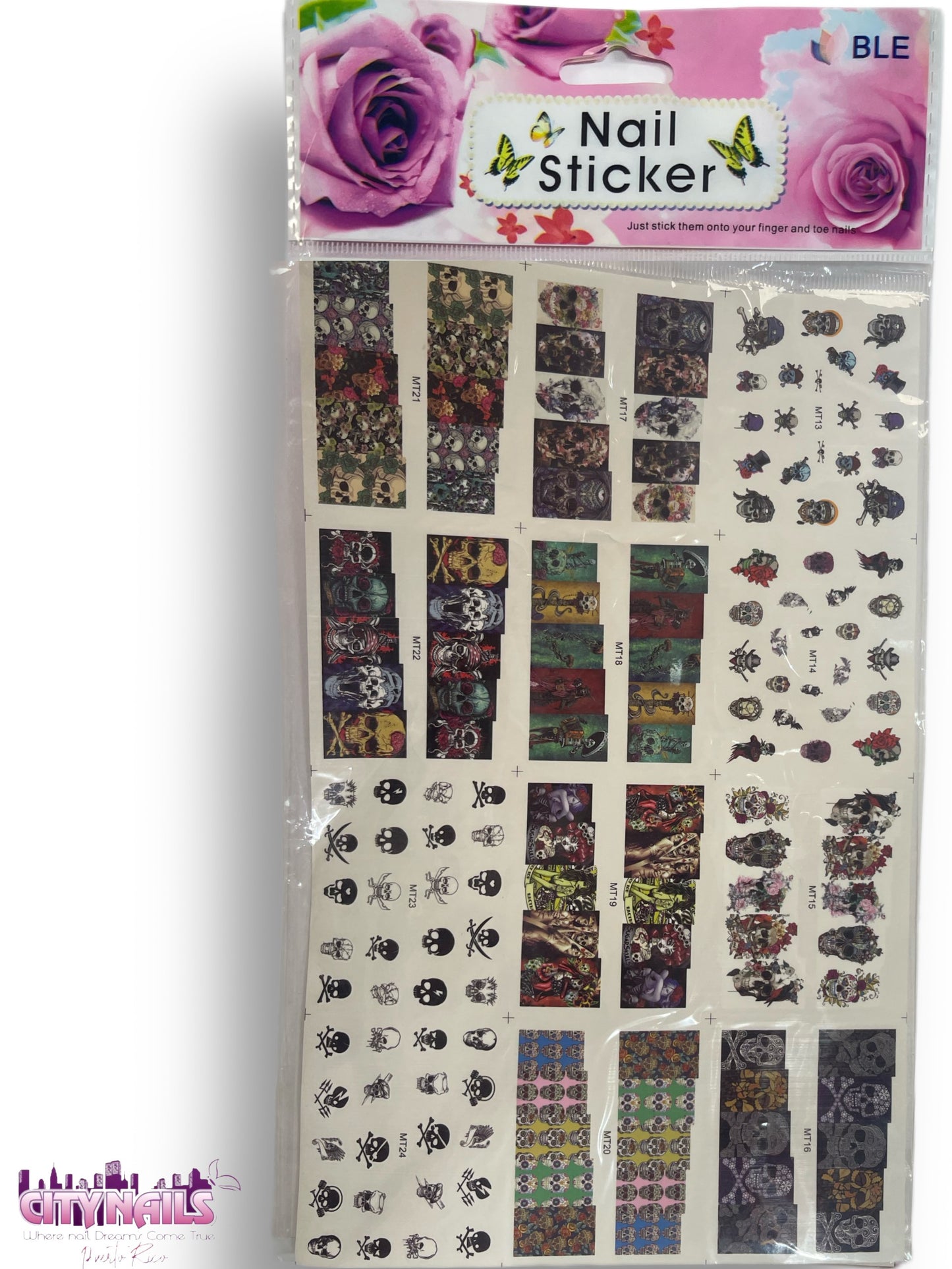 Nail Sticker Sheets: Skulls