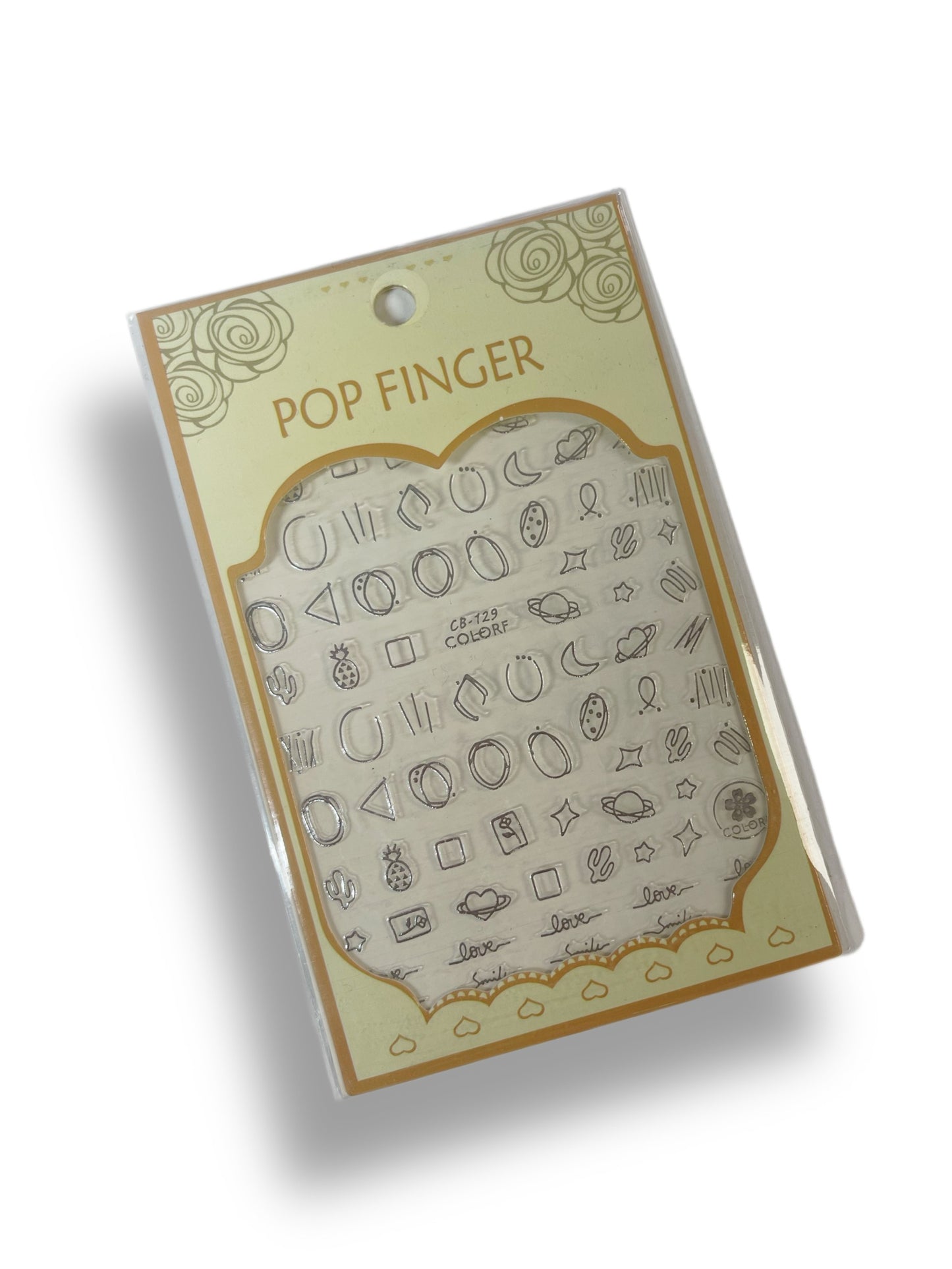 Silver Shapes Stickers