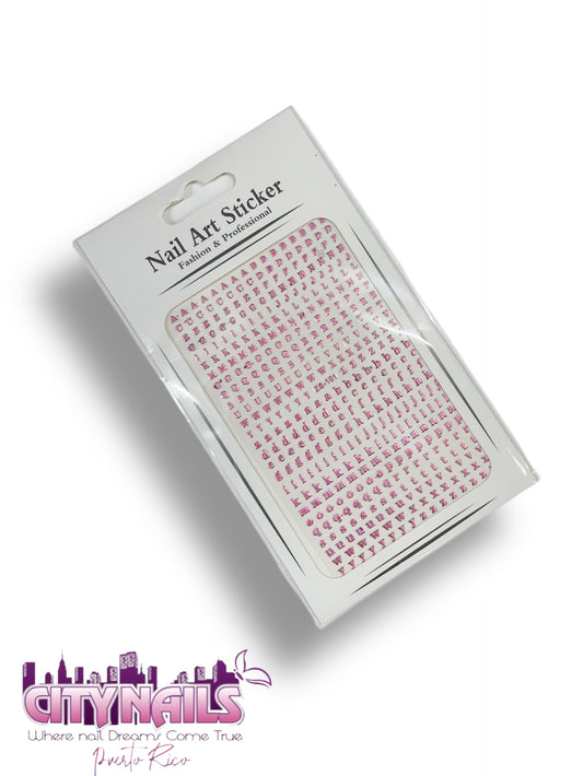 Alphabet Stickers: Pink
