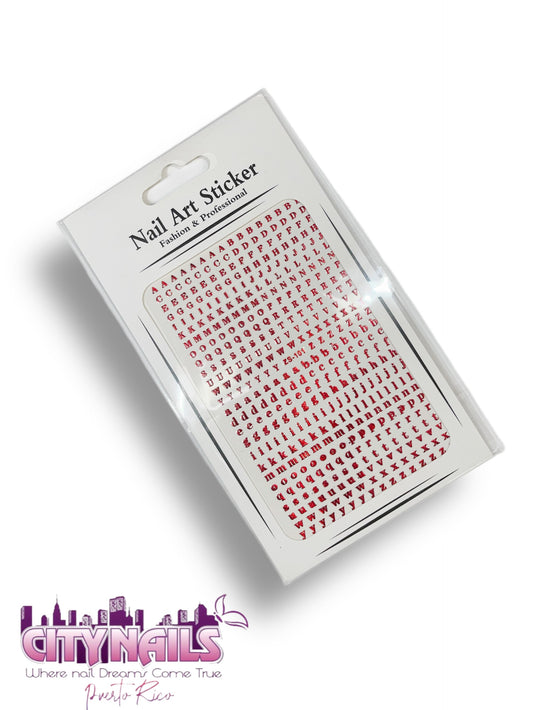 Alphabet Stickers: Red