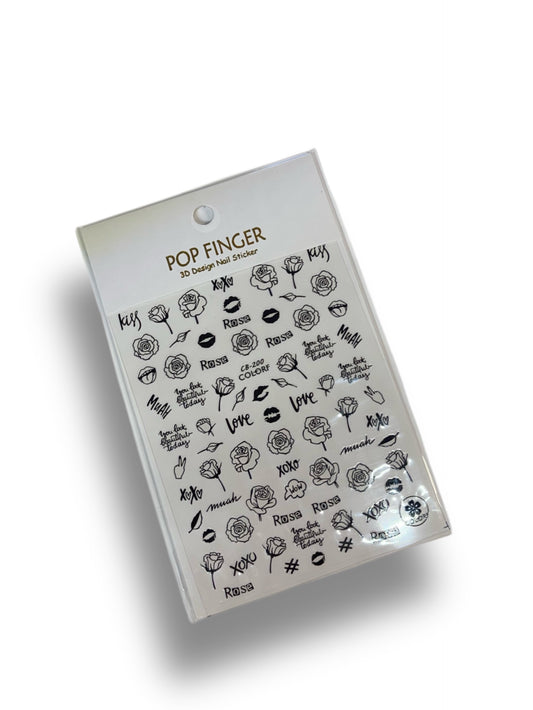 Black Roses Stickers