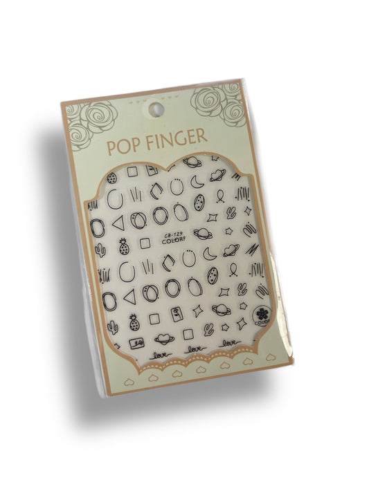 Black Shapes Stickers