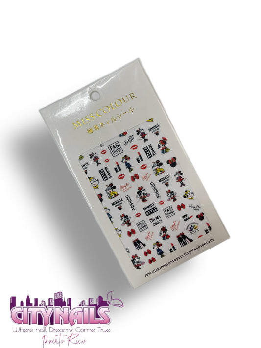 Fashion Female Mouse Stickers