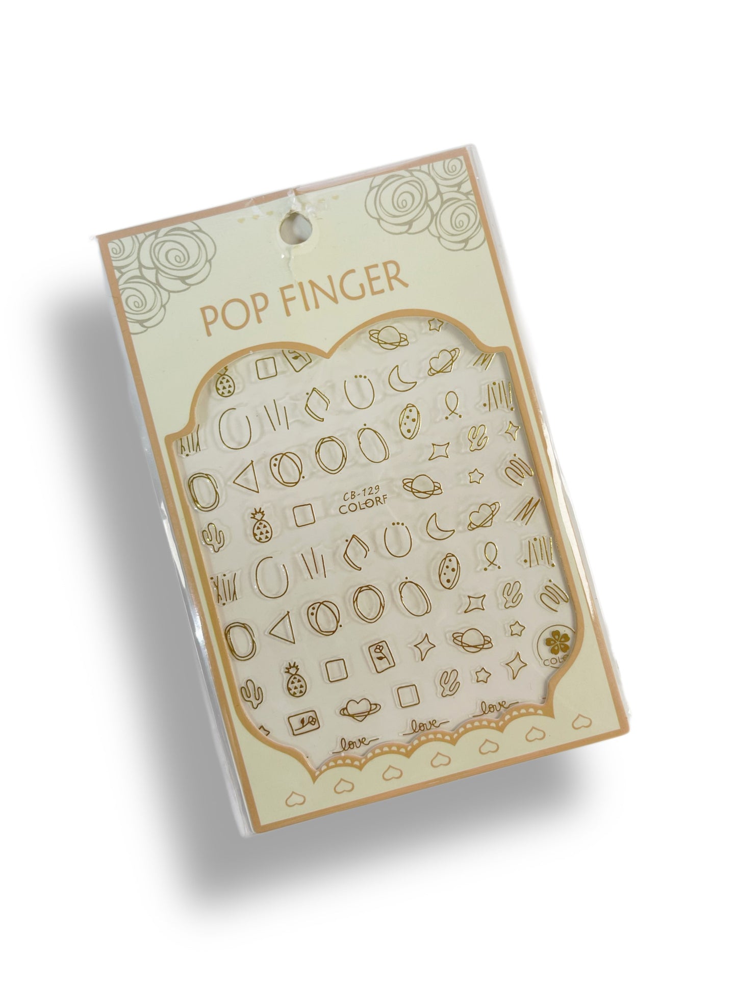 Gold Shapes Stickers