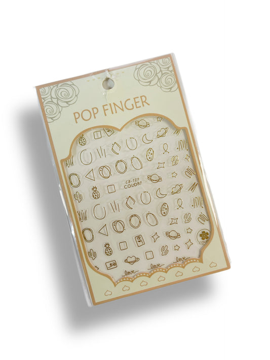 Gold Shapes Stickers