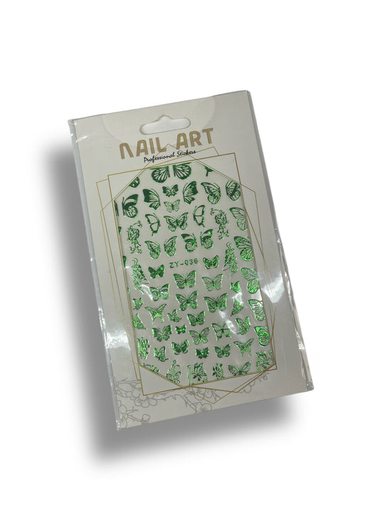 Green Butterfly Stickers