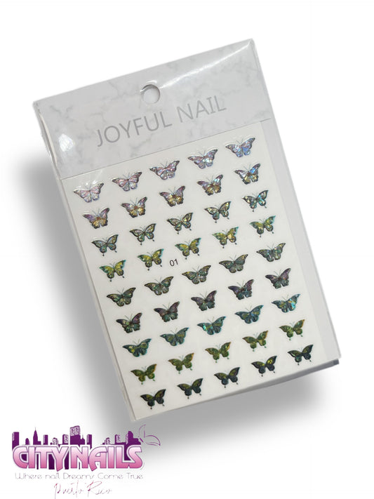 Joyful Nail Stickers: Butterflies