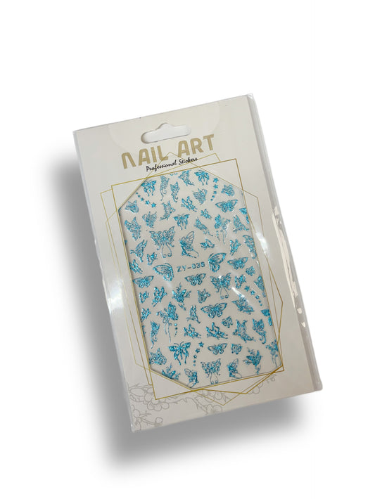 Light Blue Butterfly Stickers