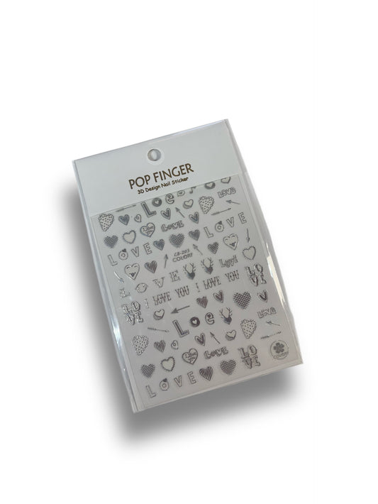 Love (Silver) Stickers