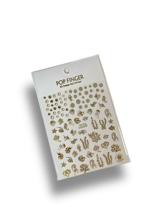 Marine Life (Gold) Stickers