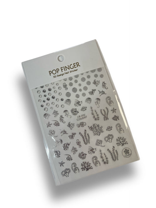 Marine Life (Silver) Stickers