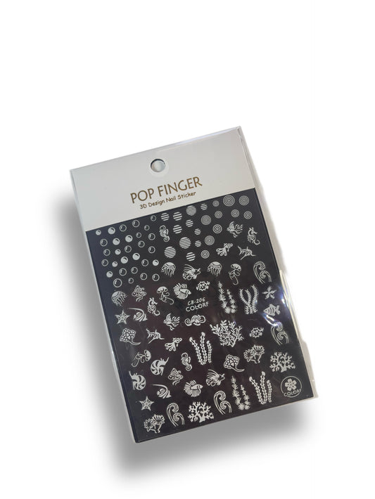 Marine Life (White) Stickers