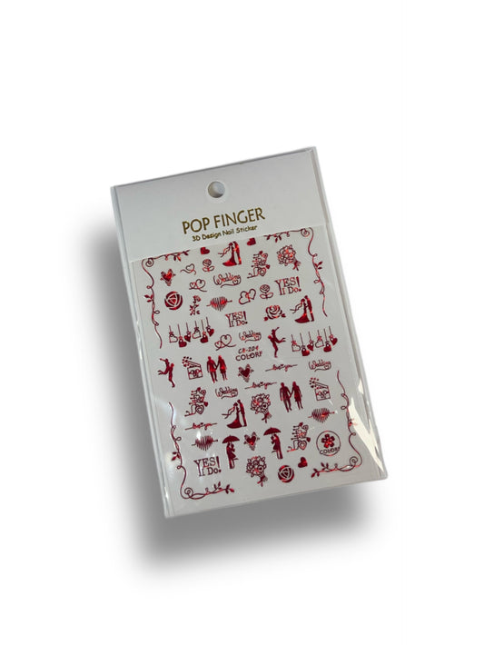 Marriage (Red) Stickers