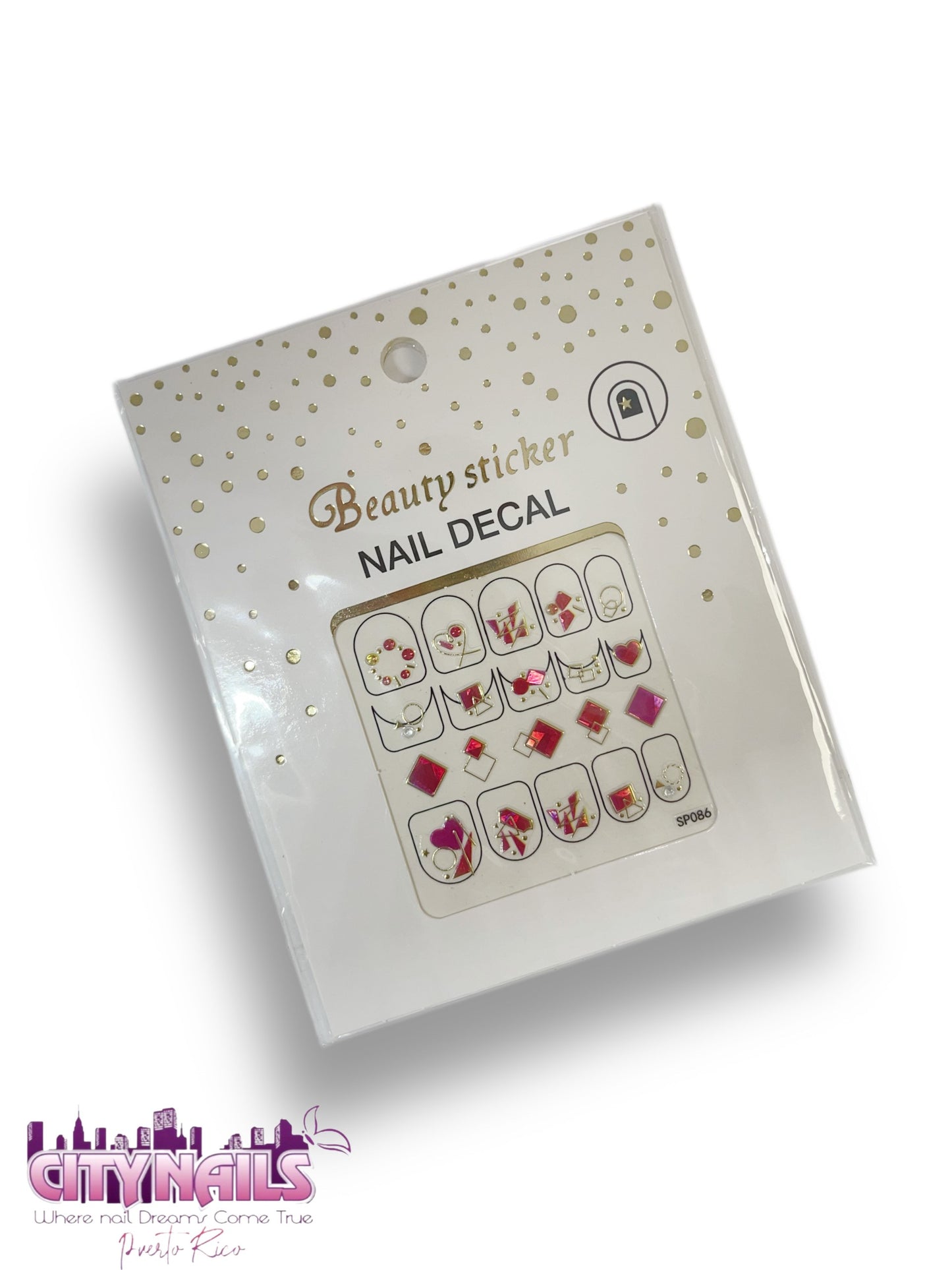 Nail Decal: Red Jewels