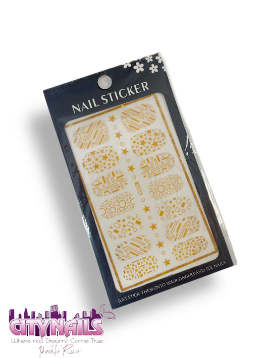 Nail Stickers: Orange Shapes Ver.1