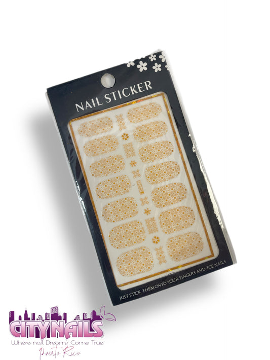 Nail Stickers: Orange Shapes Ver.2