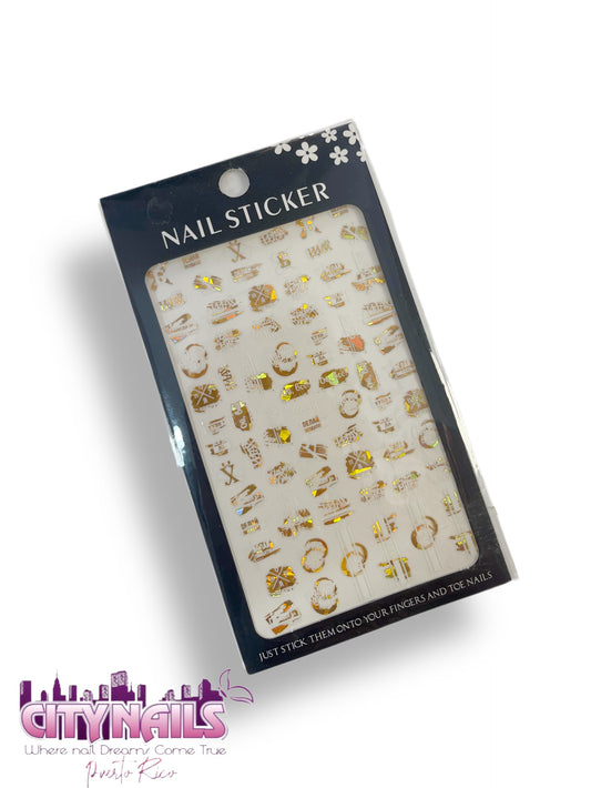 Nail Stickers: Orange Russian