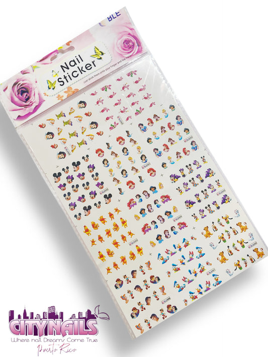 Nail Sticker Sheets: Famous Princesses