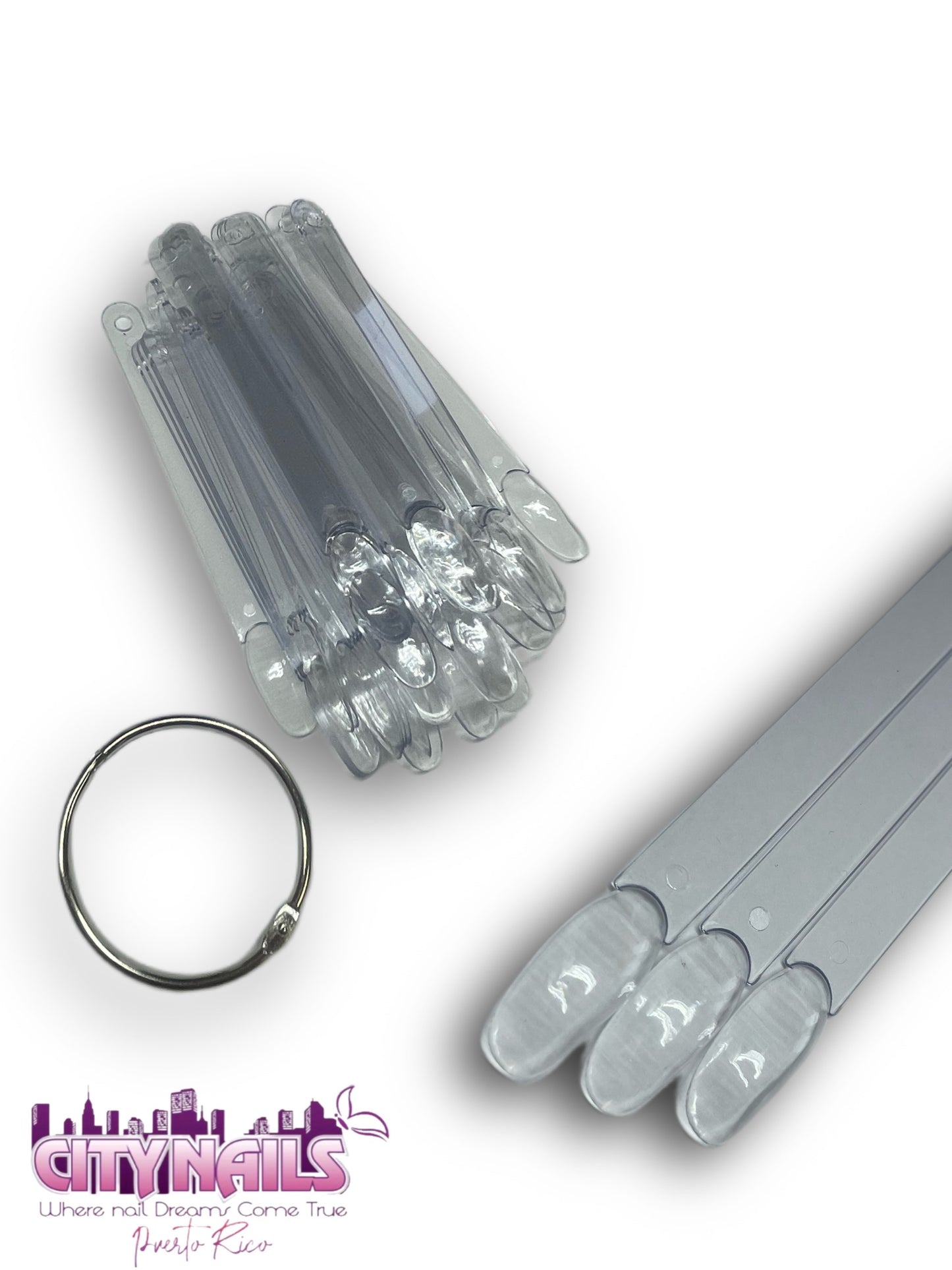 Practice Nail Tips: Oval Clear
