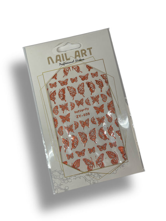 Orange Butterfly Stickers