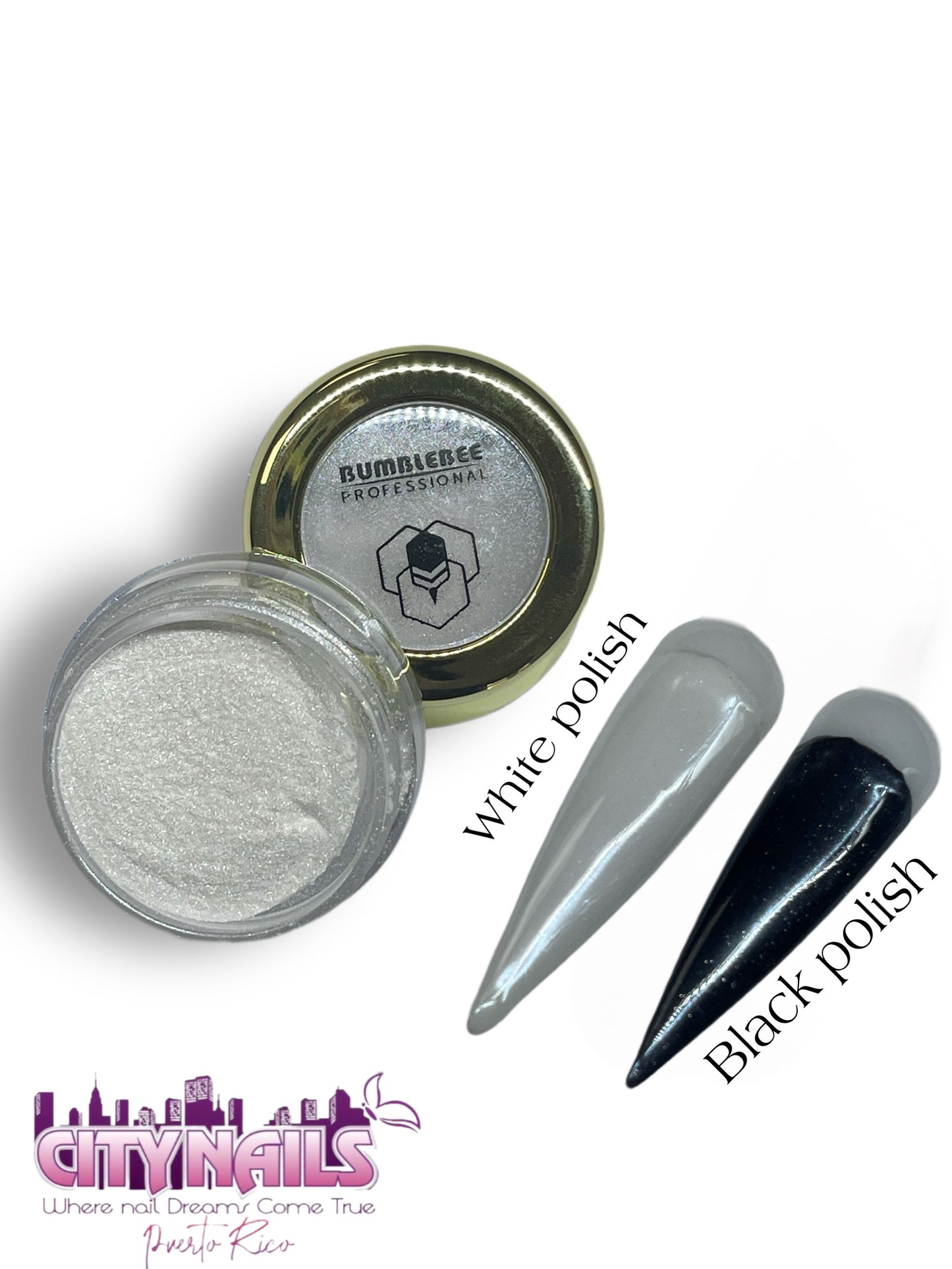 Bumblebee Chrome Powders: Pearl White