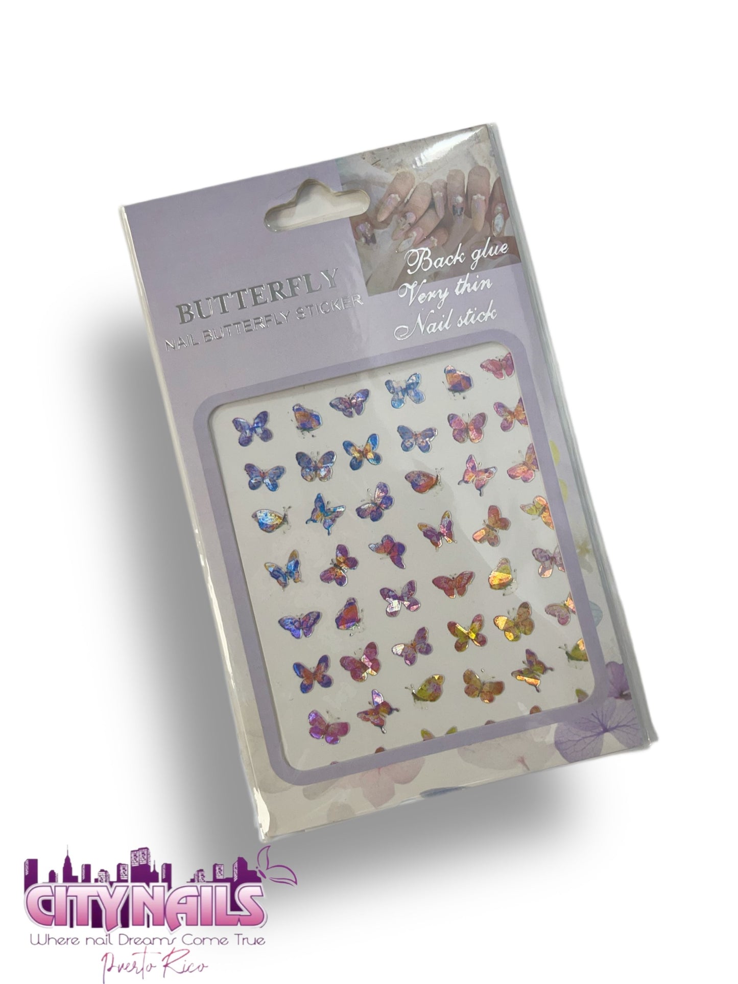 Pretty Holographic Butterflies Stickers
