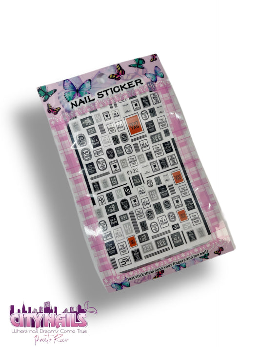 Red Text Boxes Stickers