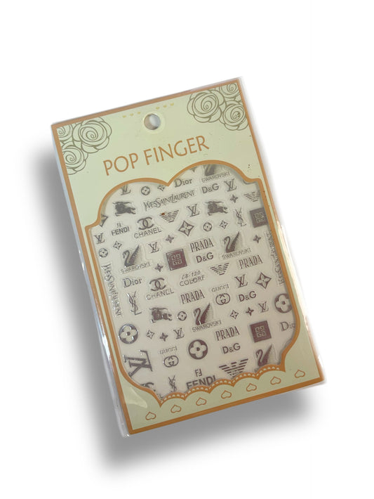 Silver Brand Mix Stickers